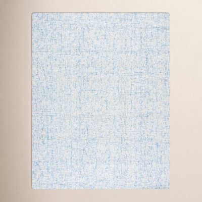 Fredi Abstract Hand Tufted Wool/Cotton Area Rug in Light Blue/Ivory