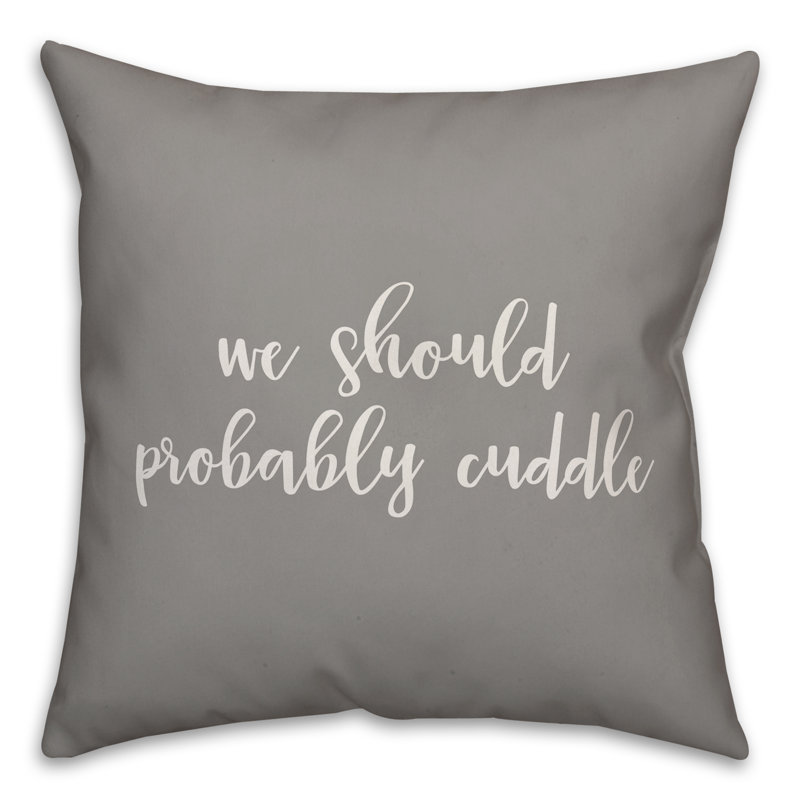  Coussin We We probablement, Gris, Housse de coussin