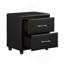 Contemporain durable en similicuir noir recouvrant la table de chevet 1pc