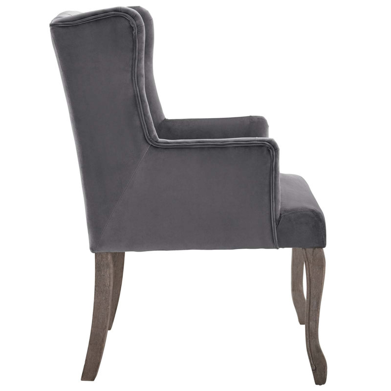 Realm Armchair Performance Velvet Set Of 2, Grey