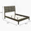 Grand lit-bateau gris