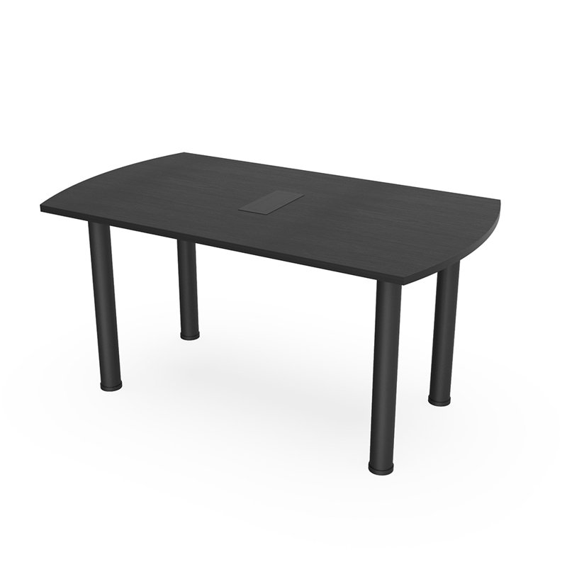 Table de conférence Arc, Cyprès noir, Noir mat, L 72 po x l 36 po