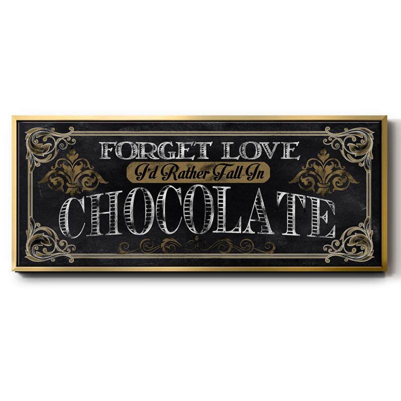 Chocolat - toile encadrée, H 20 po x l 50 po