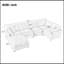 Canapé modulaire en U avec repose-pieds mobile-1113810685