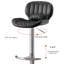 Chaise d'appoint noire et argentée (dossier de 8)-38804057