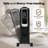 1500W  Electric Oil Filled Radiator, Durable Steel Electric Radiator Heater,26"Oil Filled Heater with Remote Control, ECO & Silent Mode, 24H Timer, Overheat & Tip-Over Protection