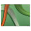 Jonction fractale verte et orange - décoration murale moderne en toile-49919436-49919455