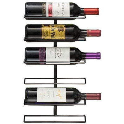 Sorbus Wall Mount Metal Wine Rack - 6 Level Wine Rack Wall Mounted for Wine Bottles, 1 Pack