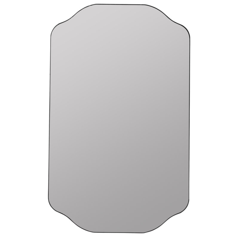 Henry Scalloped Metal Mirror, Silver