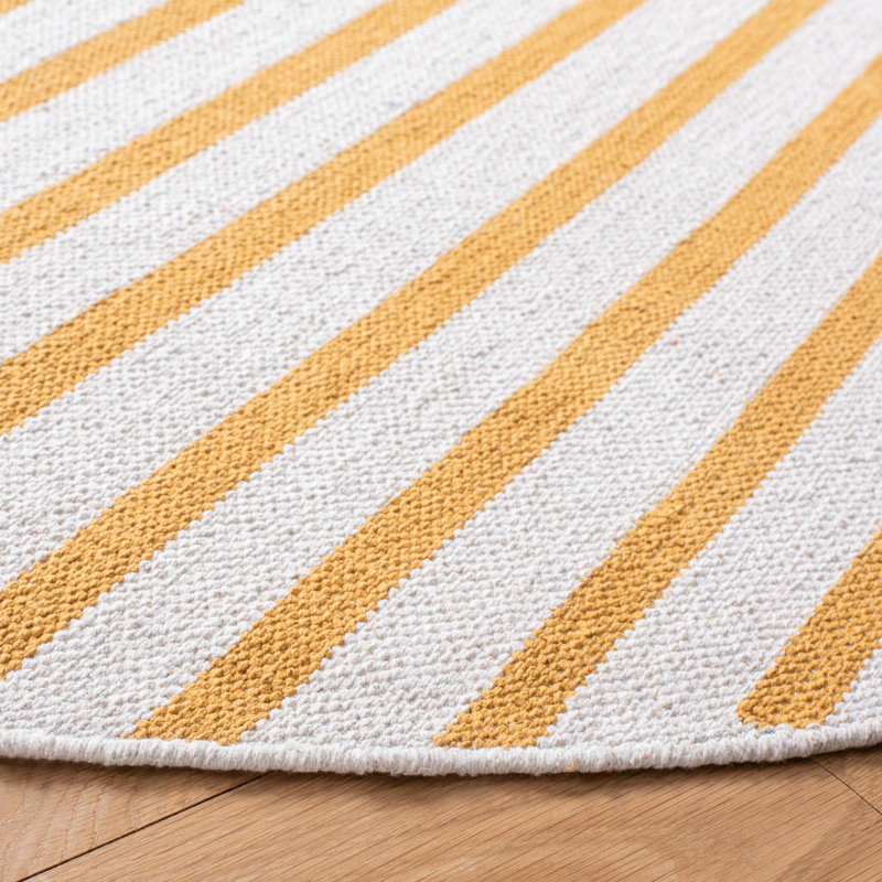 Tapis en coton tissé à la main Estle, Rond 6 pi