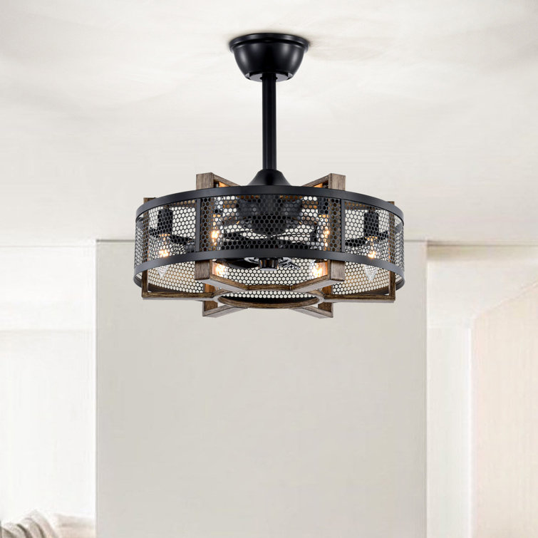 Peaslee 18.9'' Ceiling Fan with Light Kit and Remote Control