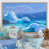 Toile naturelle avec cadre flottant