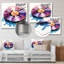 Mauve vinyle reflets - impression sur métal-250468474