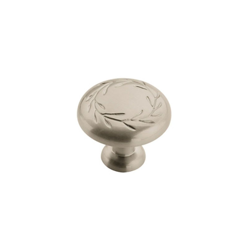 Bouton rond, Nickel satiné