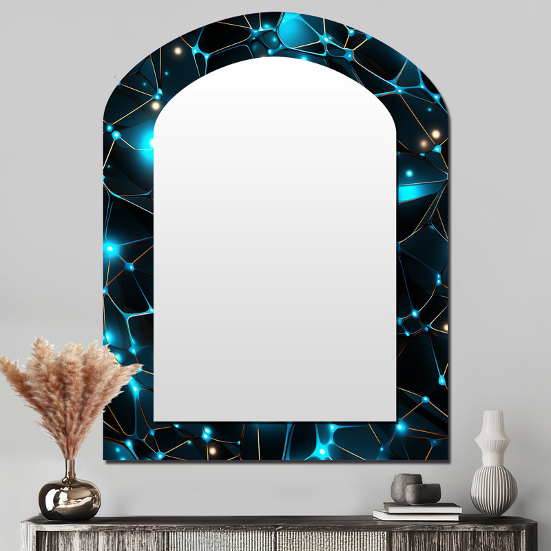 Miroir mural bleu Quantum Matrix Vision, 43 po x 33 po
