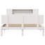 Bookcase Bed Without Mattress White 120X190 Cm Small Double Solid Wood Pine