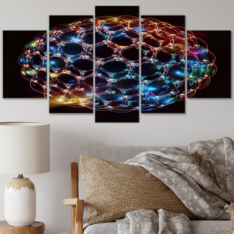 Circulare Infinity Matrix I - Fractals Wall Art Print - 5 panneaux