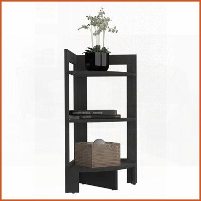 Table basse d'angle peu encombrante avec tablettes à 3 niveaux Plateau-plateau durable pour les petits espaces