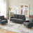  Transitional Modern Upholstered Loveseat with Square Arms – Plush 2-Seater Sofa, Perfect for Small Spaces-902204768