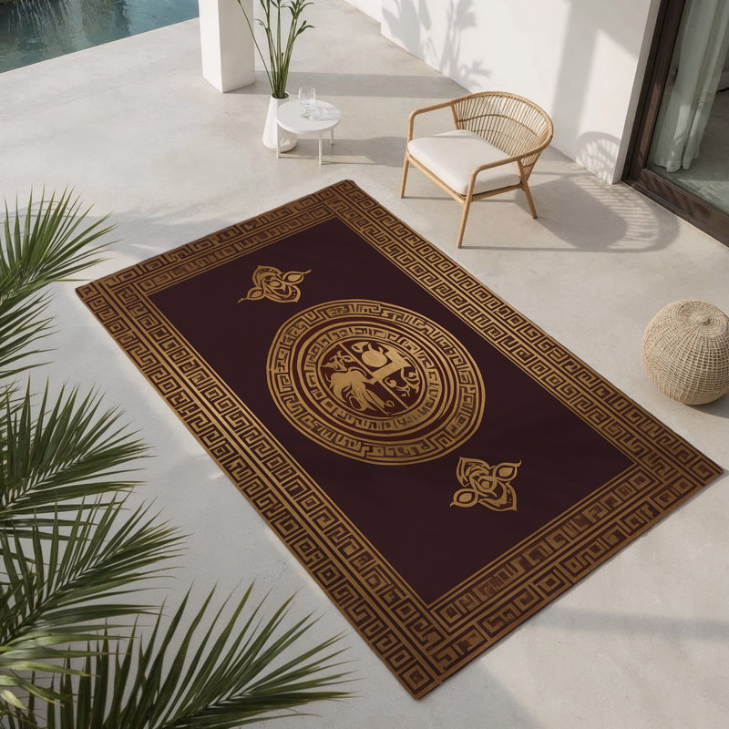 Tapis intérieur et extérieur Glorious Braid, Rectangulaire 8 pi x 10 pi