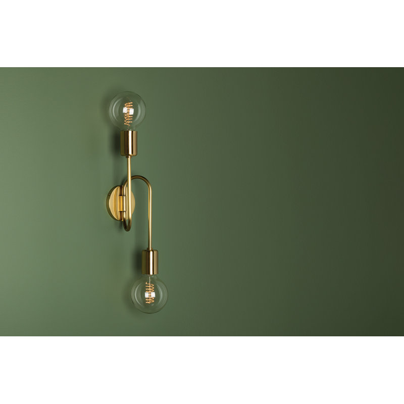 Zani 2 Light Wall Sconce, Aged Brass