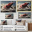 Impression sur toile encadrée, "Coastal baleines"-1279777217-1279777246