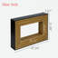 Console moderne avec structure en bois et plateau noir