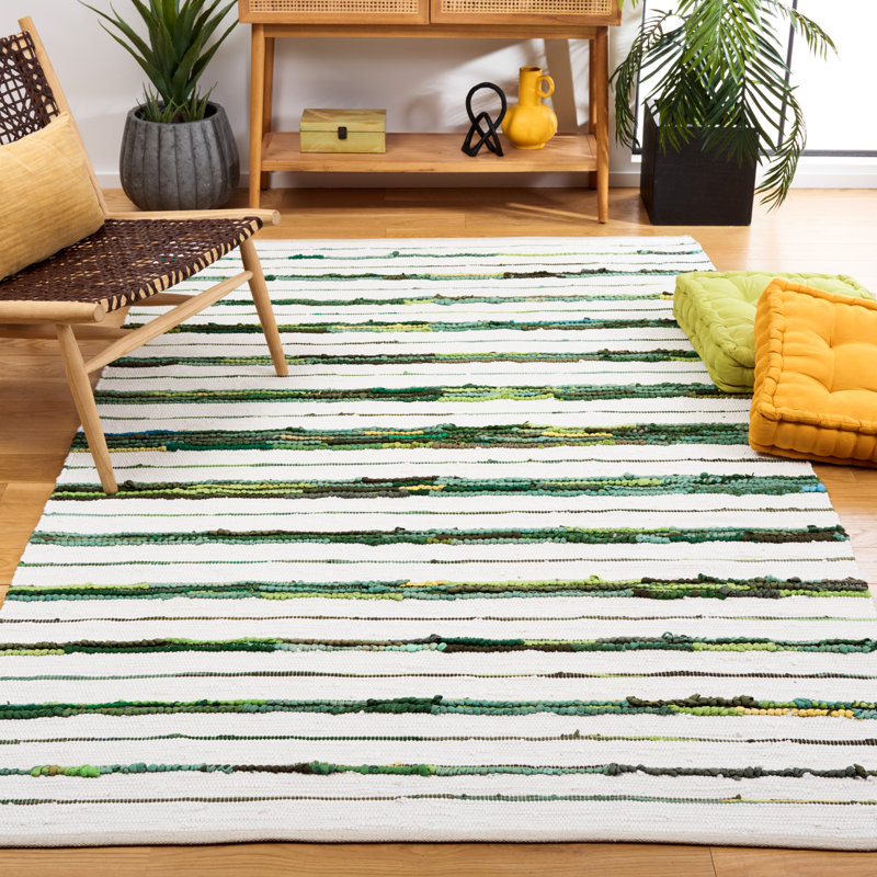 Montauk Hand Woven Performance Striped Rug, Rectangle 4' x 6'