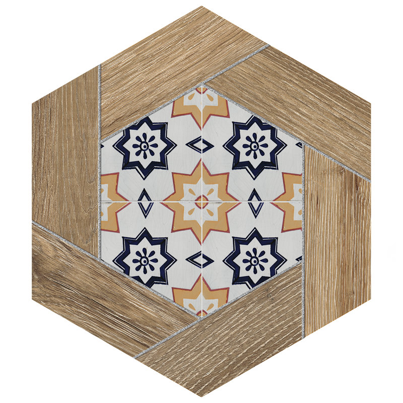 Gador 9" x 10.5" Porcelain Wood Look Wall & Floor Tile