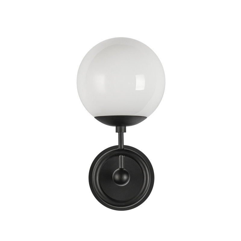 Meuble-lavabo mural moderne 1 lumière Brantry, Noir mat