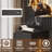 Corner Makeup Vanity Desk with LED Mirror and Outlets, Fluted Dressing Table with 2 Drawers and Storage Cabinets-698681385