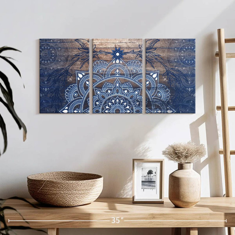 «Blueprint Mandala», reproduction sur toile, H 12 po x l 26 po x P 1 po