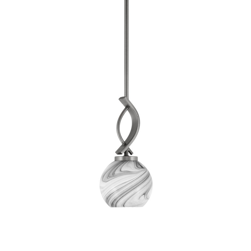 Luminaire suspendu simple à 1 lumière Unia, Laiton New Age