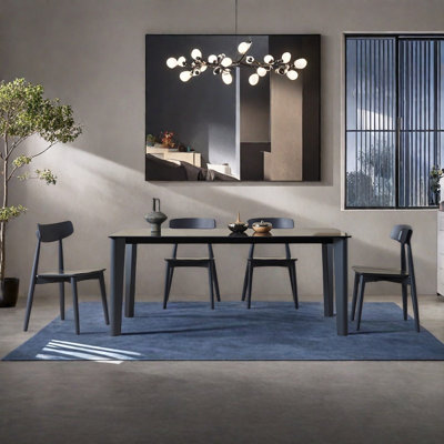 Simple table rectangulaire et chaise