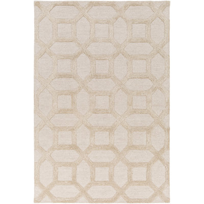 Wyble Hand Tufted Geometric Indoor Rug
