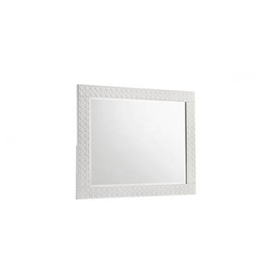 Blanca Modern Style Mirror Made With Wood In White