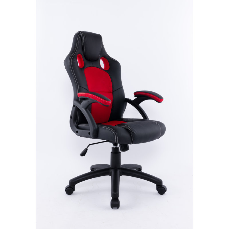 Fauteuil de jeu Catania, Noir / rouge