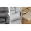 Chaise de bureau rembourrée de mousse avec revêtement en cuir et en technologie 155 inclinable