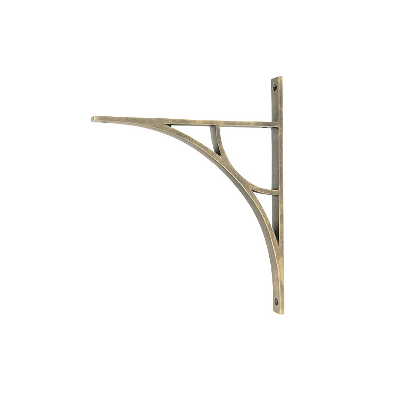 Tyne Shelf Bracket, Polished Nickel, 31.4cm H x 9.8cm W x 2cm D