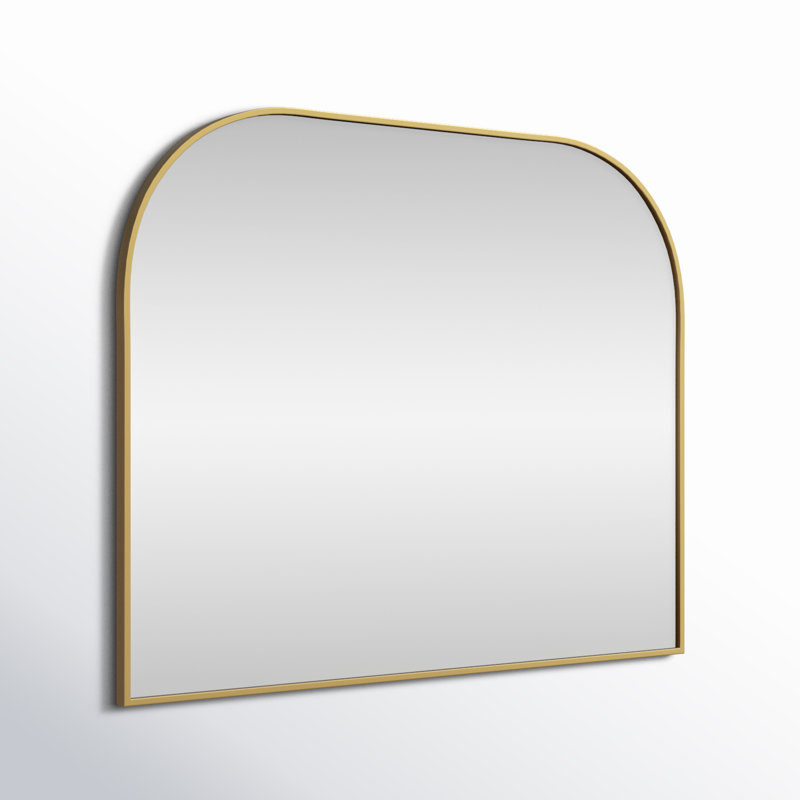 Sabine Metal Wide Arch Wall Mirror, Brass, 34" x 42"