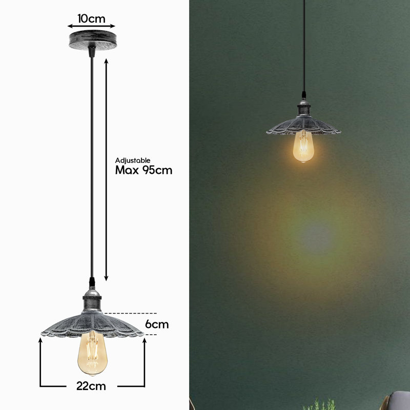 Contreras 1 - Light Painted Dome Pendant, Yes, LED, Brushed Silver