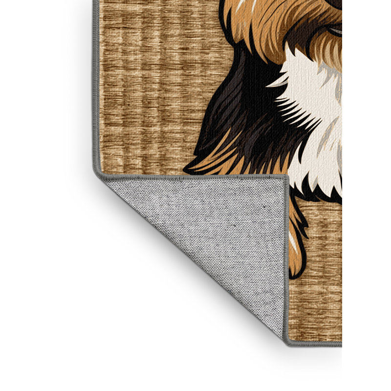  Tapis lavable pour chien Cairn Terrier, Rectangulaire 8 pi x 10 pi
