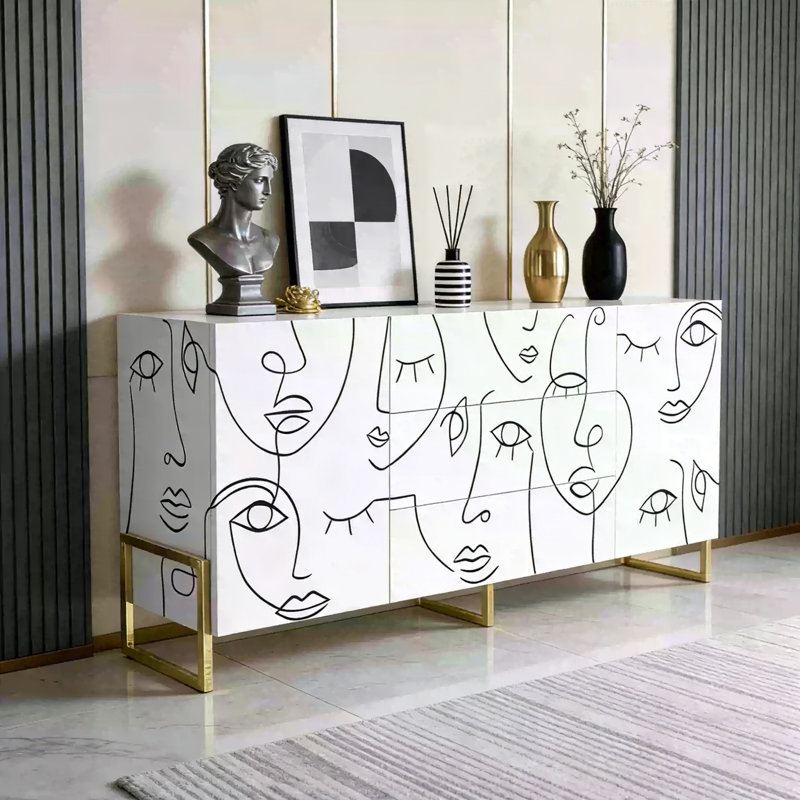 High-End Multi-Functional Sideboard, 29.53" H x 47.24" W x 15.75" D