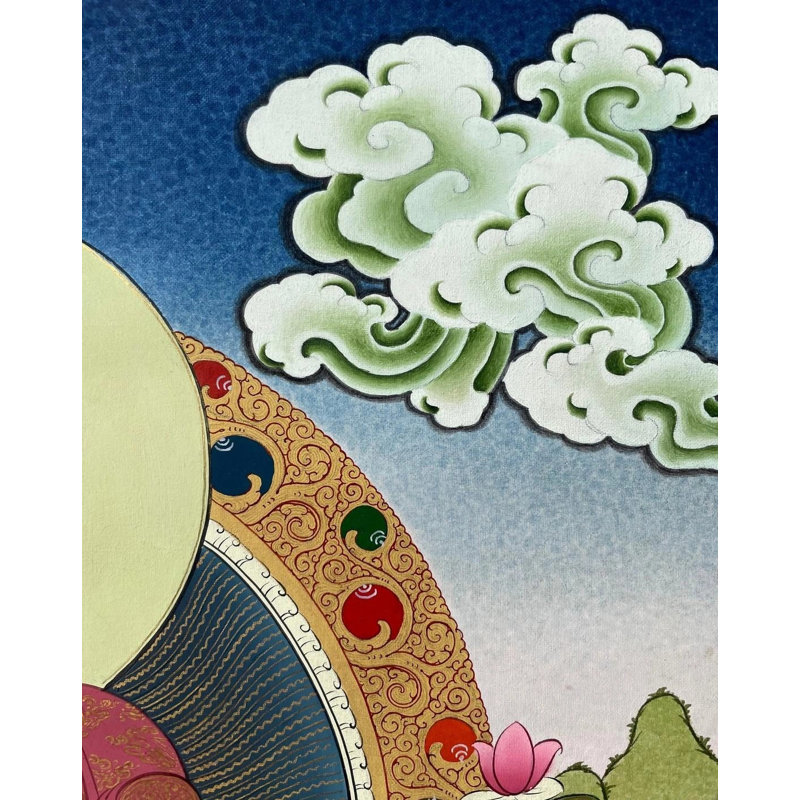 Bouddha Shakyamuni assis (Thangka sans brocart)