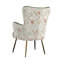 Fauteuil d'appoint vert avec imprimé