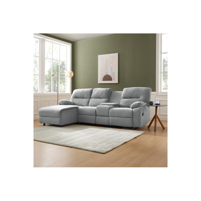 Segars 3 Seater Sofa & Chaise, Left Hand Facing, Light Grey