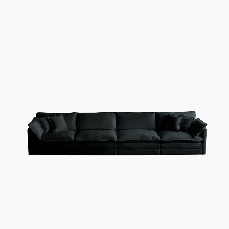 Canapé modulaire Tomica, 4, Noir