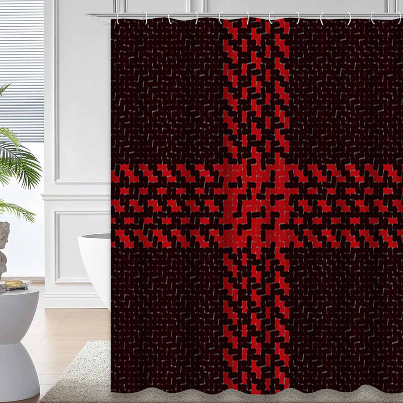 Rideau de douche avec 12 crochets Lumberjack, L 72 po x l 84 po