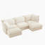Canapé modulaire confortable et polyvalent avec bords français élégants et coussins moelleux pour des espaces de vie confortables