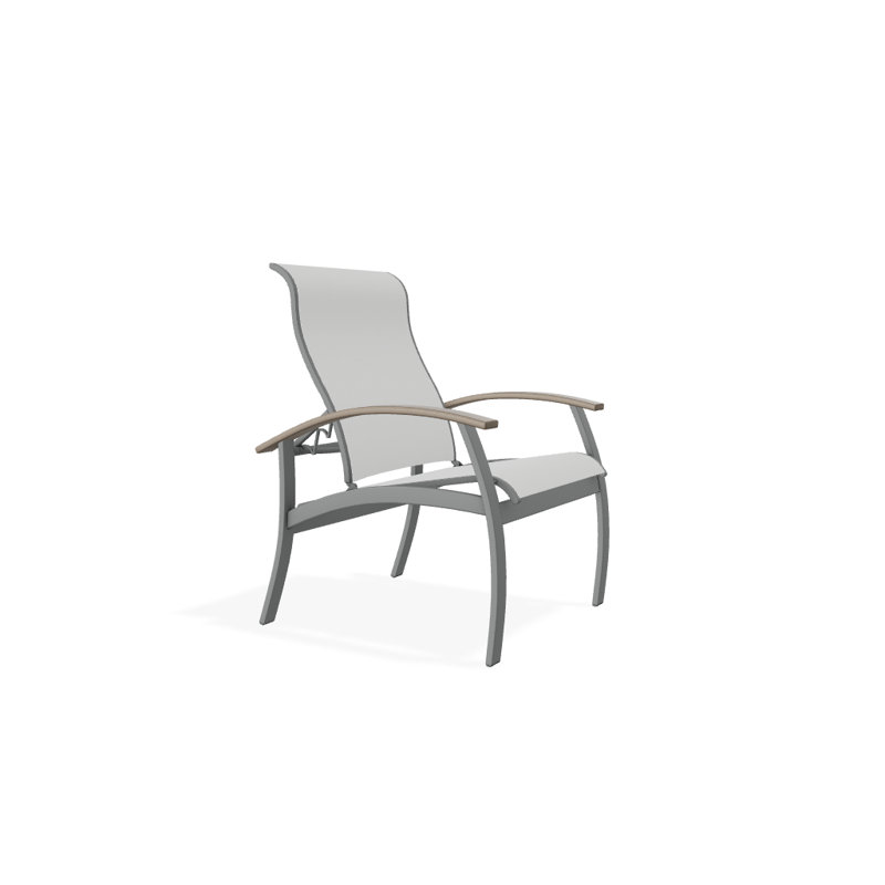 Chaise de patio Askar, Désert, Graphite texturé, Blanc 6D Sunbrella®